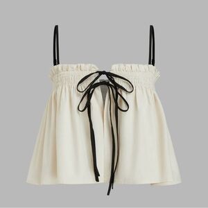 Cotton tie front tank